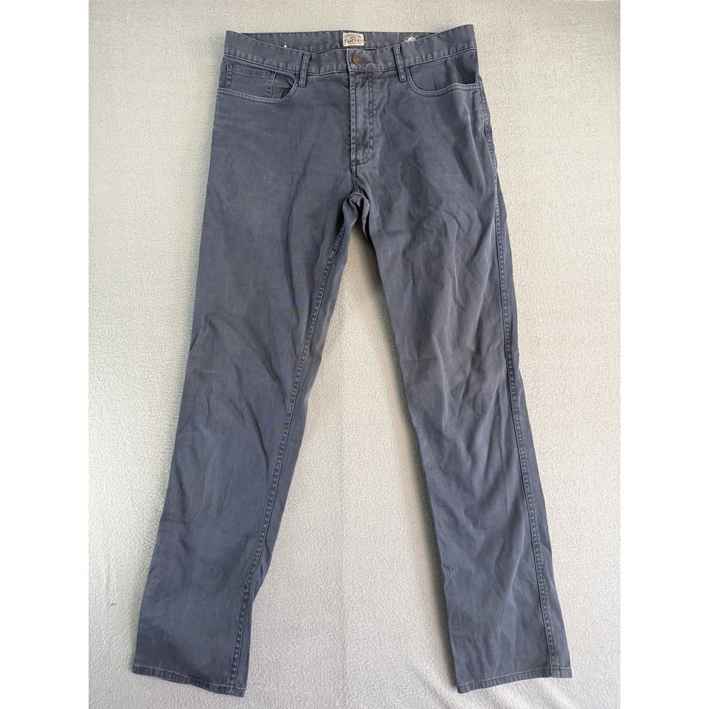 Faherty Pants Mens 32x32 Blue Regular Fit Stretch Chino Denim 5-Pocket Casual